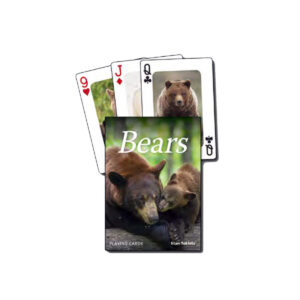 Black bear playing cards.