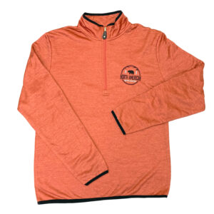 Rust orange quarter zip adult shirt. North American Bear Center embroidered on left chest.