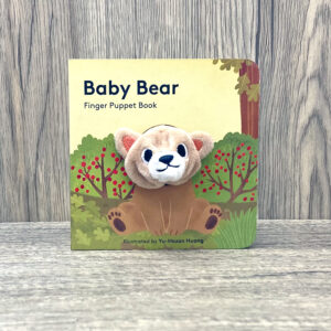 Finger puppet with brown bear board book.